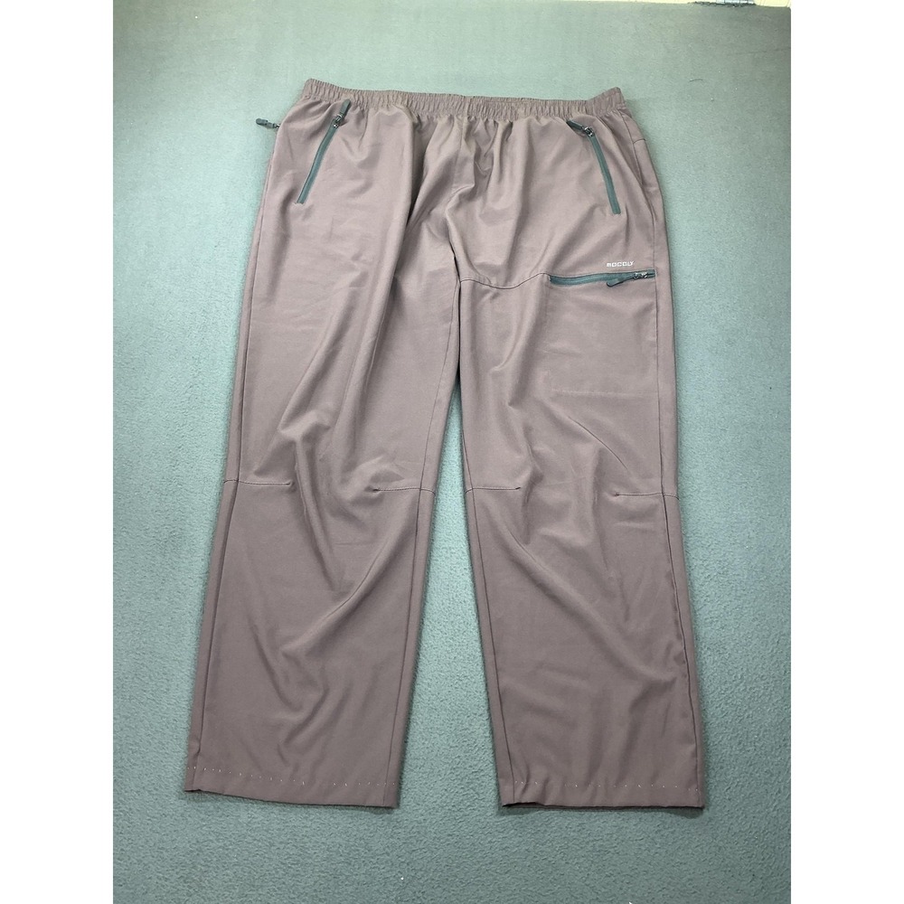 Mocoly Pants Mens 3XL Brown Stretch Hiking Walking Zip Pocket Track Outdoor‎